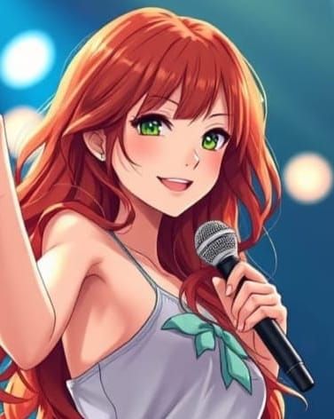 Anime Idol Girl Dances Stage