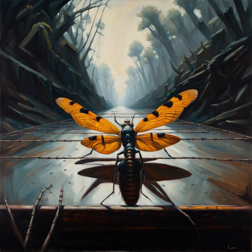 Insect POV: Moody, Atmospheric Oil Painting