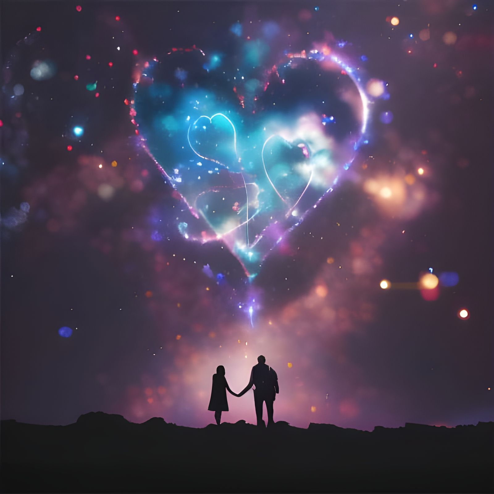 Edge of the World: Heart Galaxy in Acrylic Art