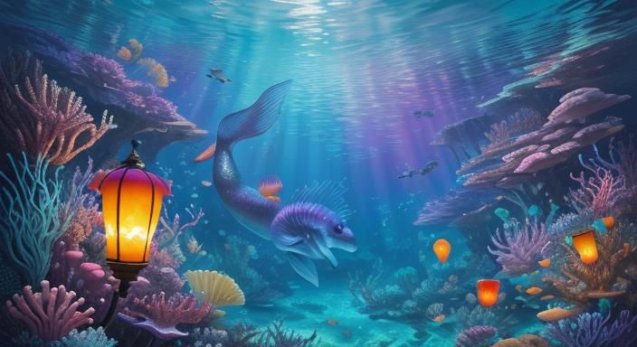 Mermaids Discover Coral Palace in a Vibrant Ocean