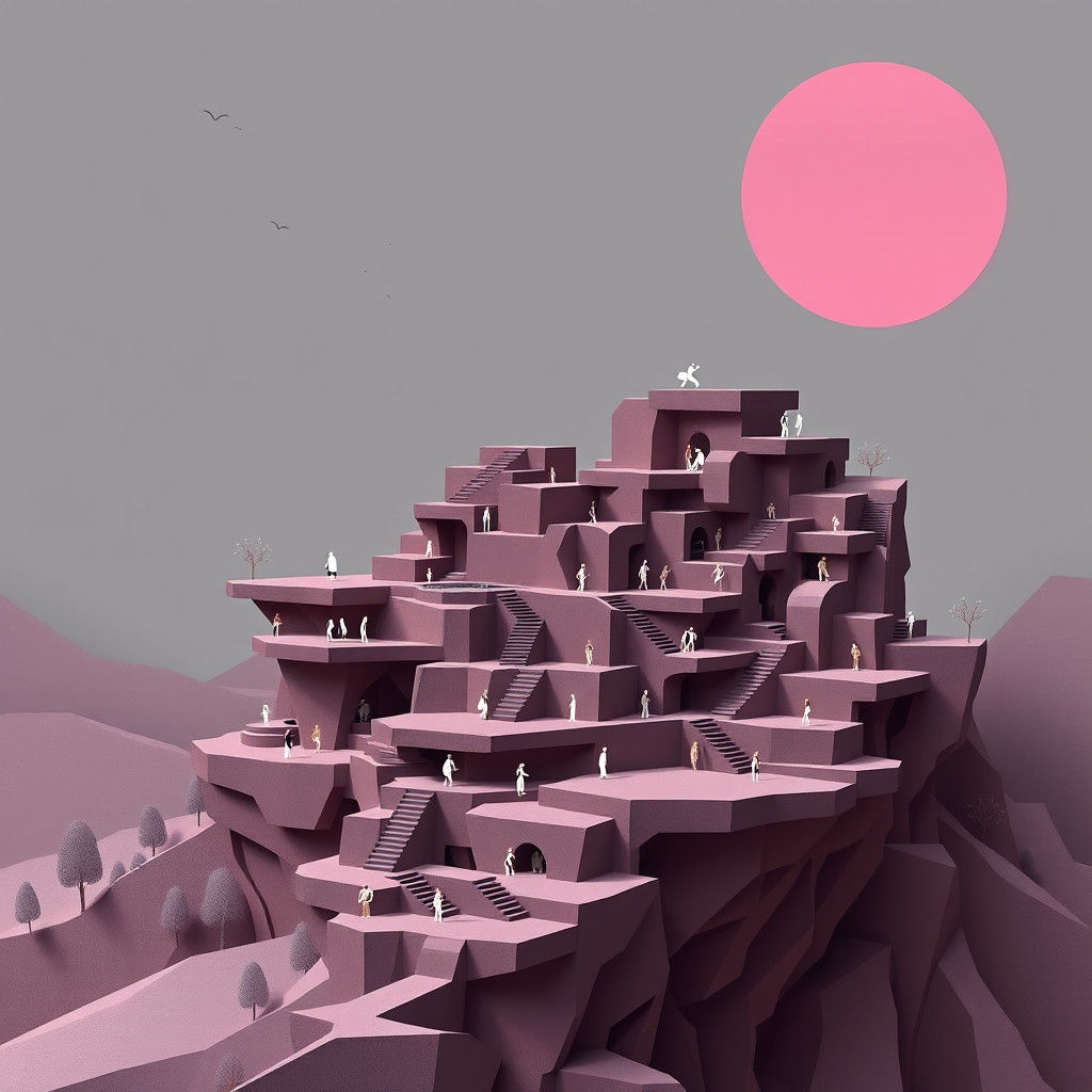 Stylized Architectural Rendering in Paper Cut-Out Style