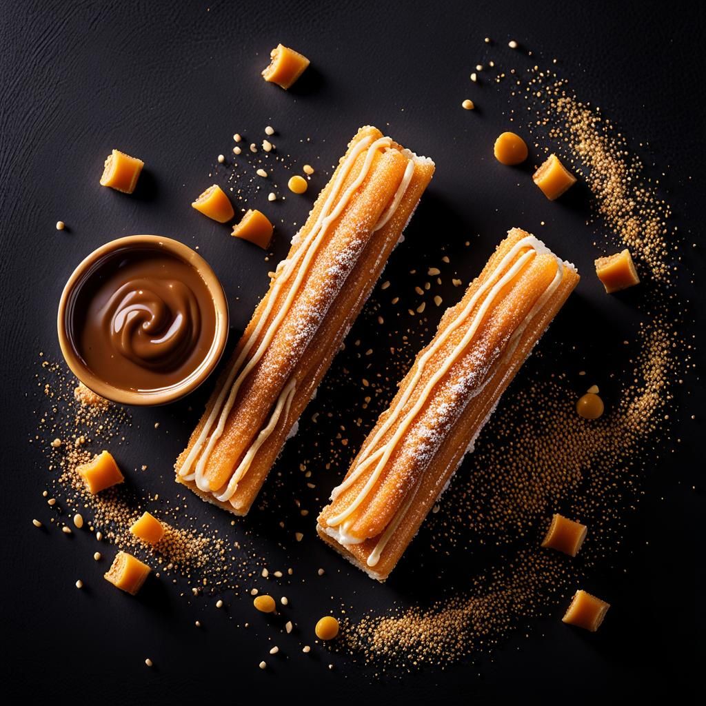 Mexican Churro Filled with Dulce de Leche