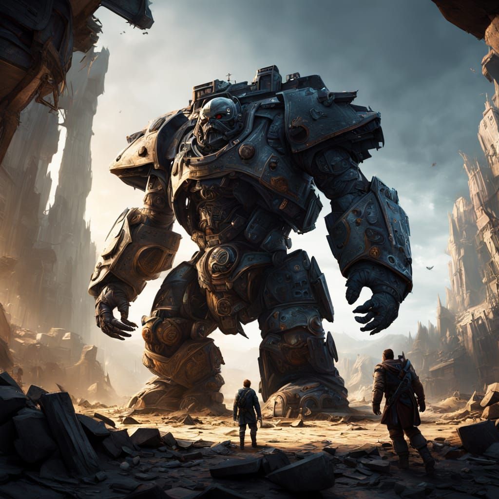 Colossal Objects Dwarf Landscape in Epic Cinematic Concept A...