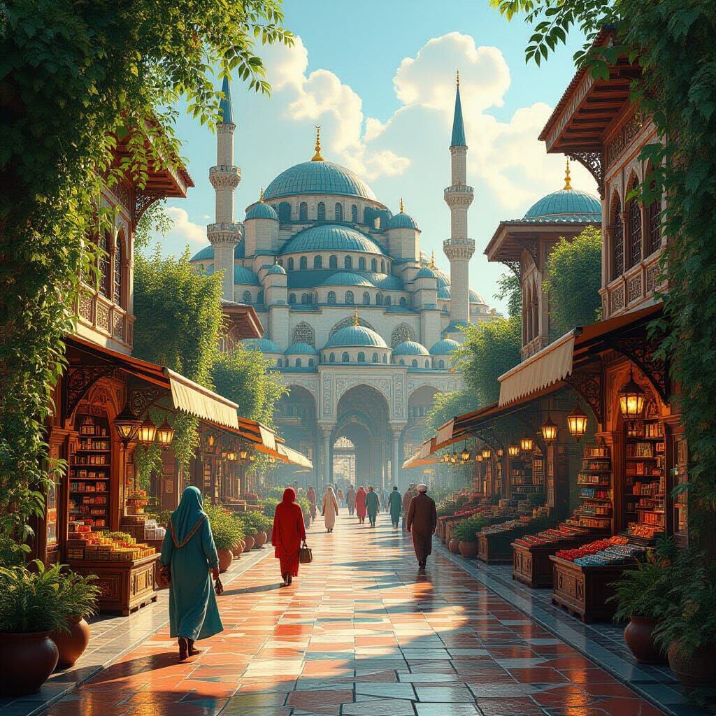 Solarpunk Utopia Blends Ottoman Architecture and Istanbul Ba...