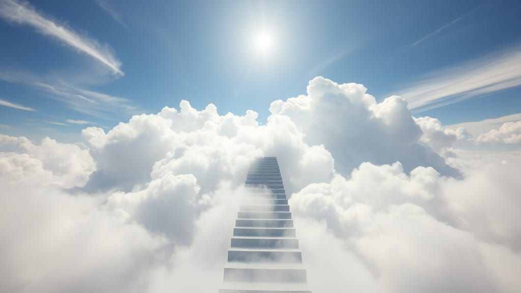 Stairway to Heaven Disappears Into the Clouds