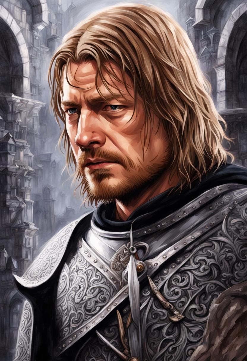 Boromir in a Detailed Castle
