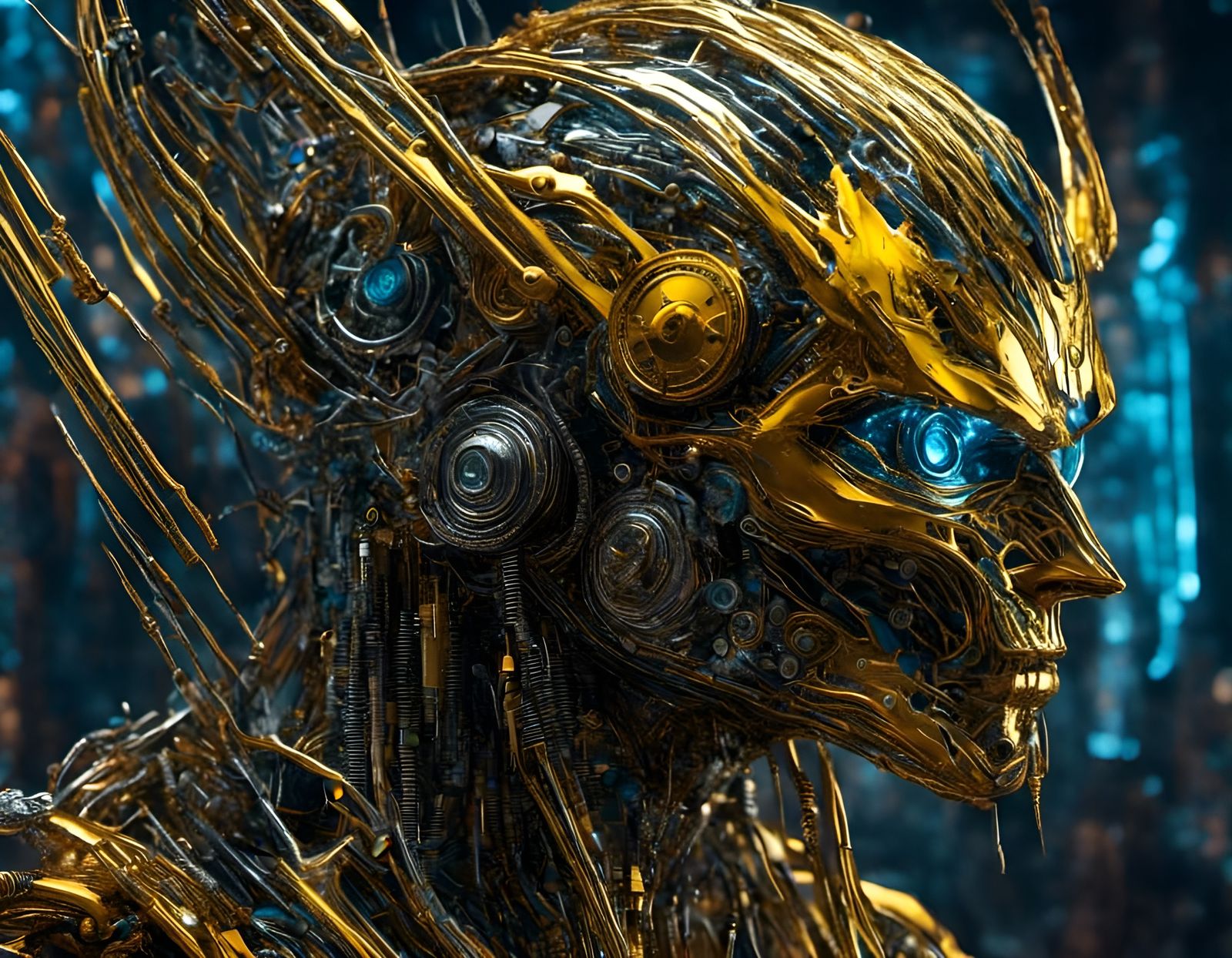 Cyberpunk Wolverine in Surrealist Style