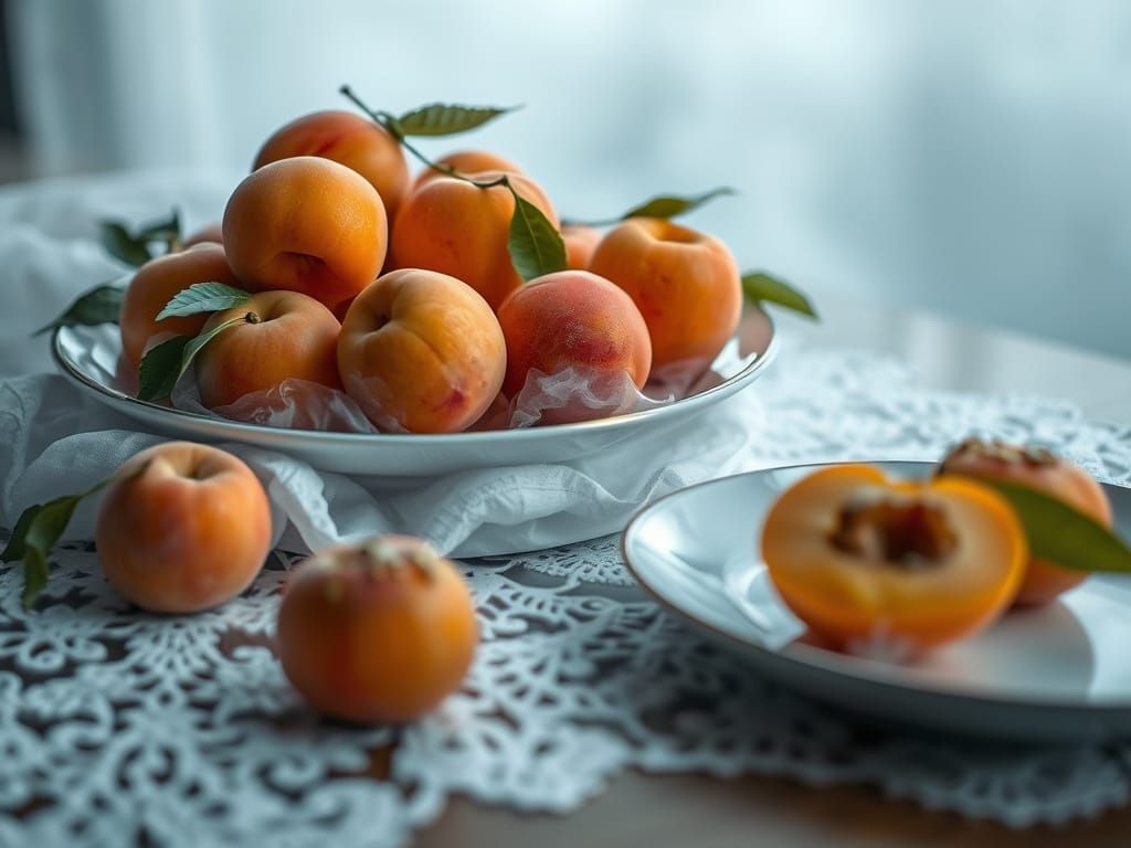 Luscious Apricots in Ethereal Mist