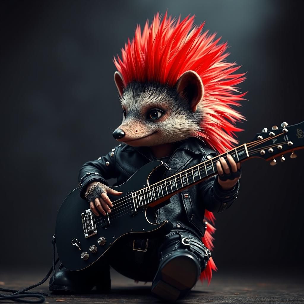 punk rock hedgehog