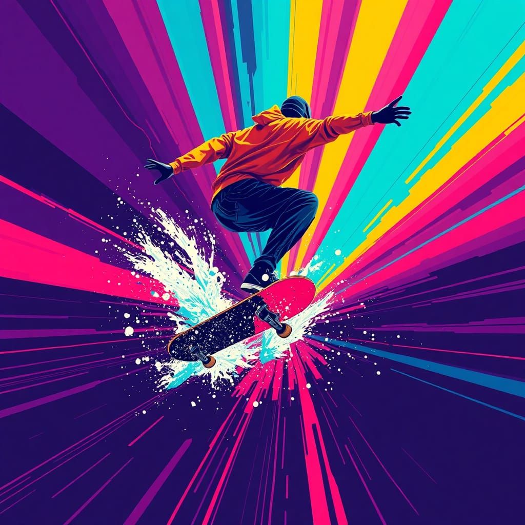 Skateboarding watervole