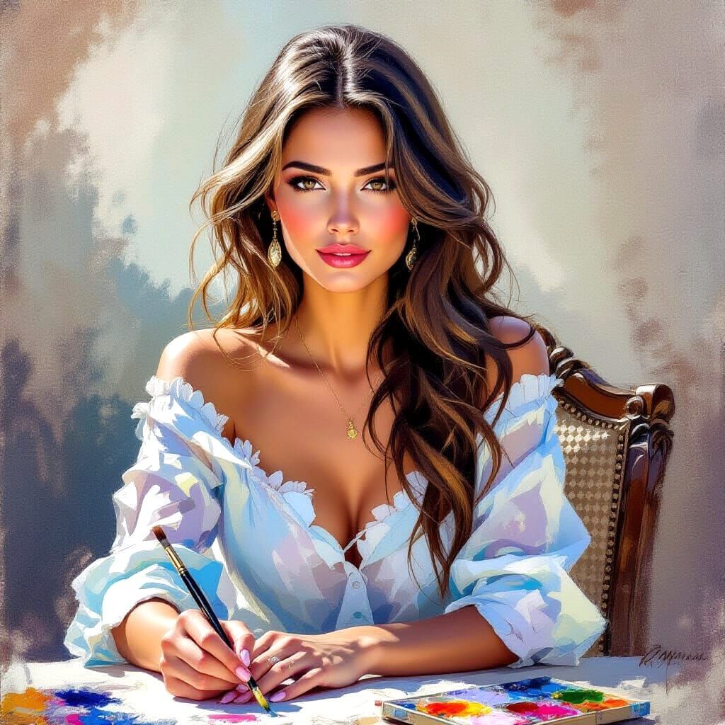 Brightly Colored Painting Demonstrates Beauty and Space