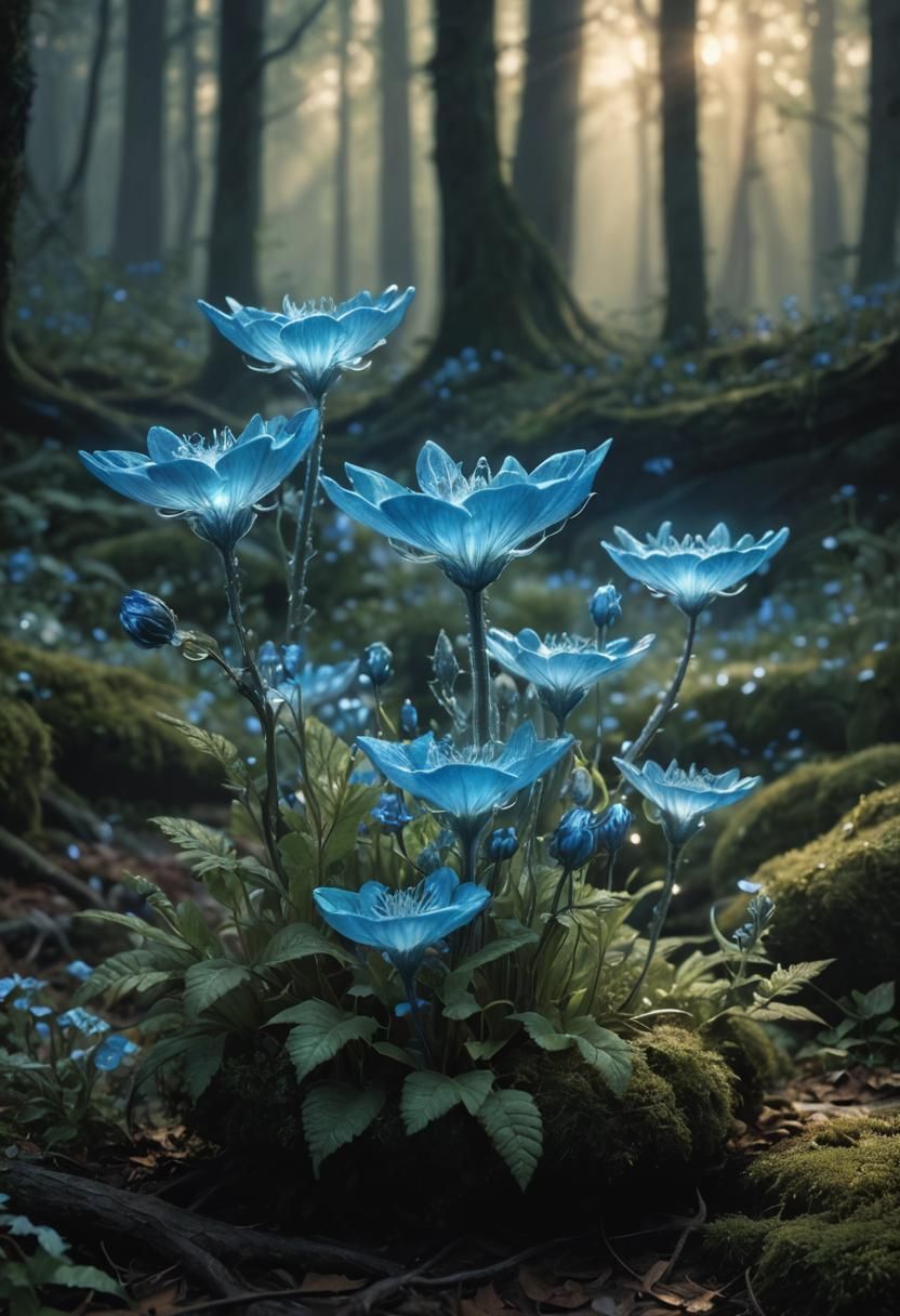 Mysterious Faerie Forest Portrait in Photorealistic Style