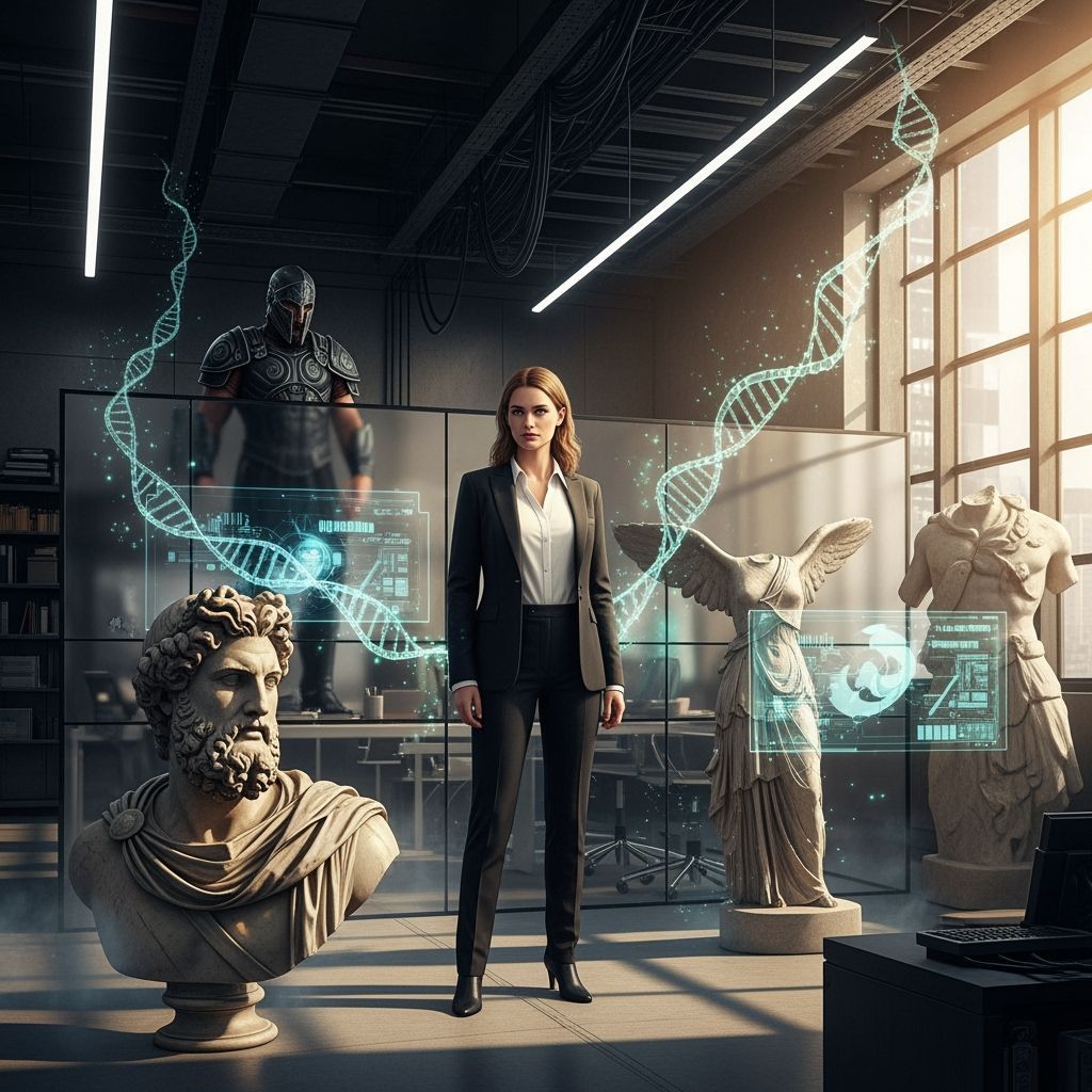 Athena: Biotech CEO, Digital Matte Painting