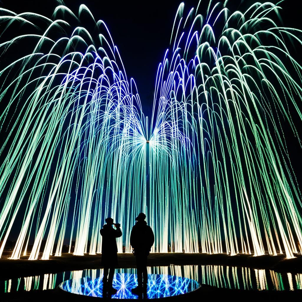 Spectacular AI-Generated Light Show Display