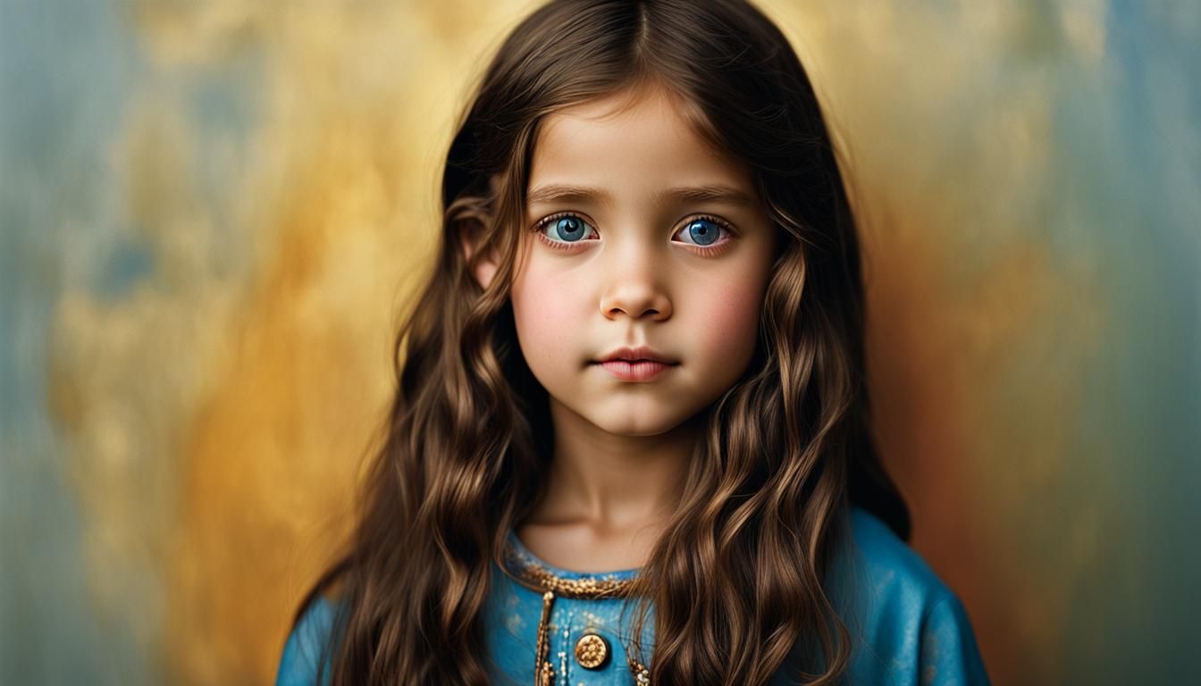 Stunning Portrait of a Young Girl in Studio Lighting