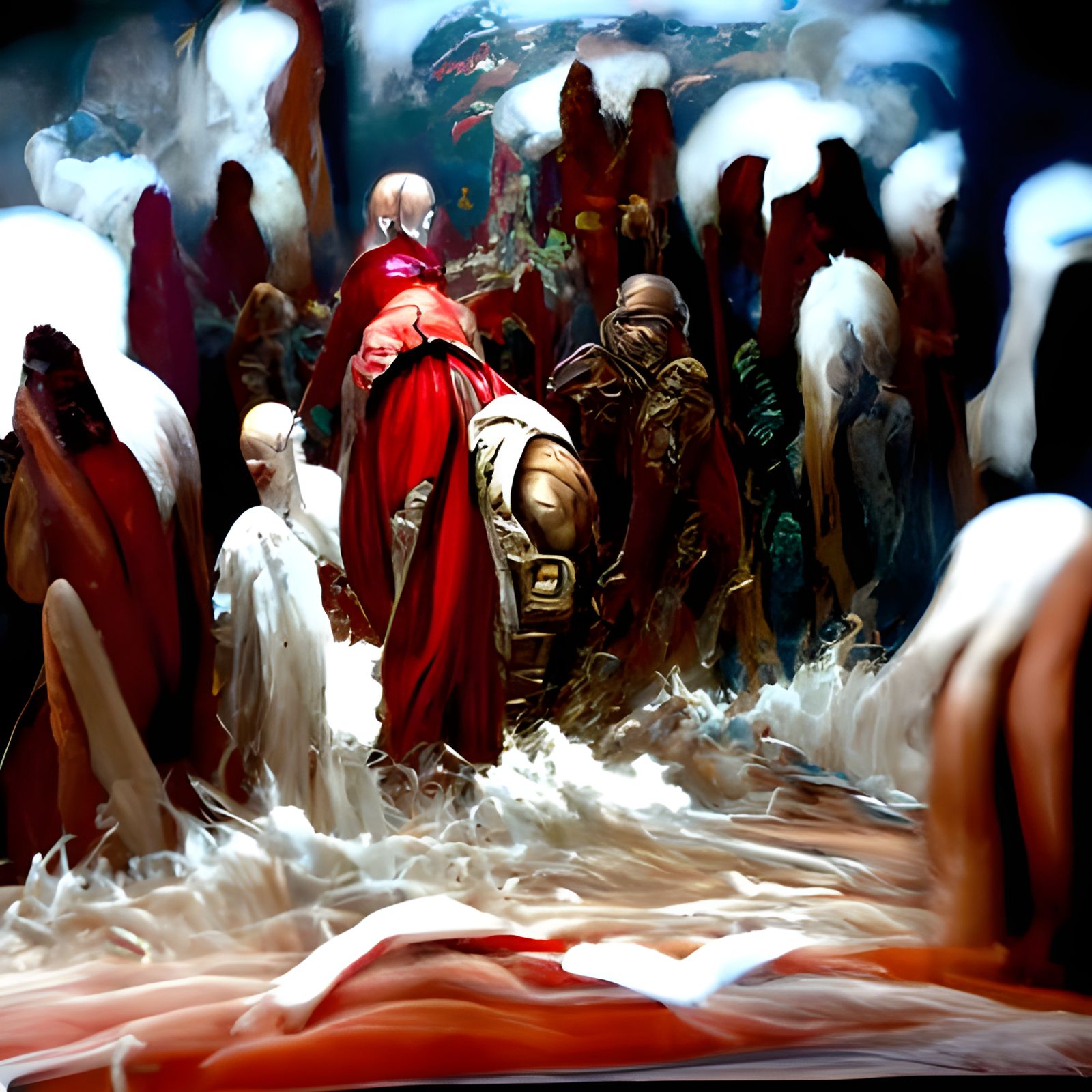 Moses Parting the Red Sea: Renaissance Painting