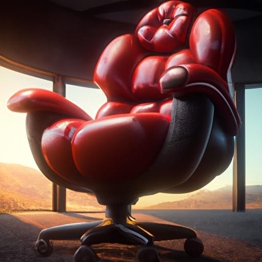 Tomato Massage Chair: Digital Matte Painting