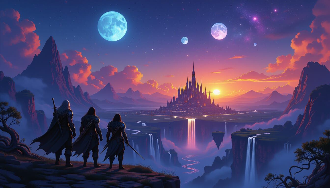 Triumphant Warriors Return to a Surreal Landscape