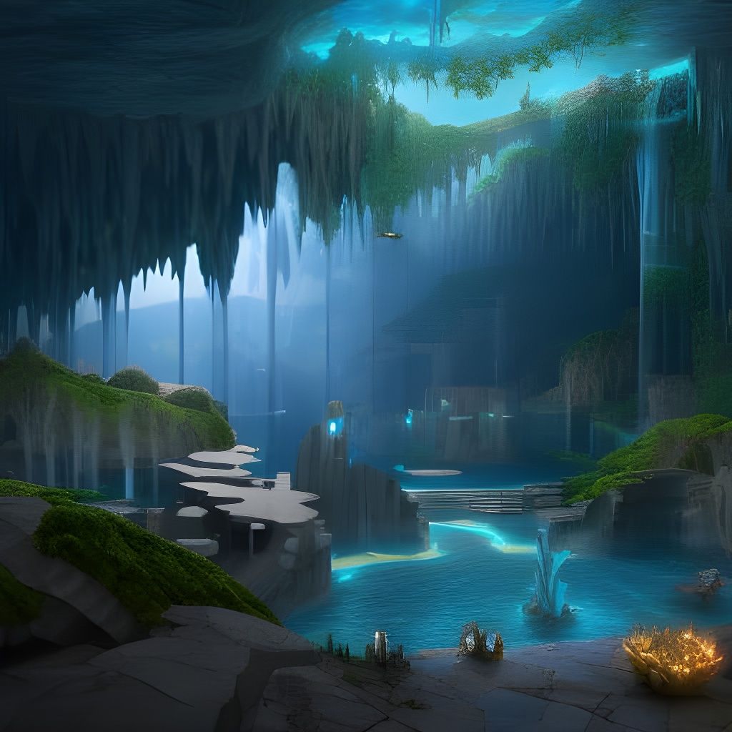 Spectacular Ultra Quality Render of Atlantis Caves