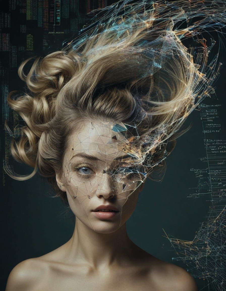 Glitch Art: Fractured Reality of a 1950s Pin-Up