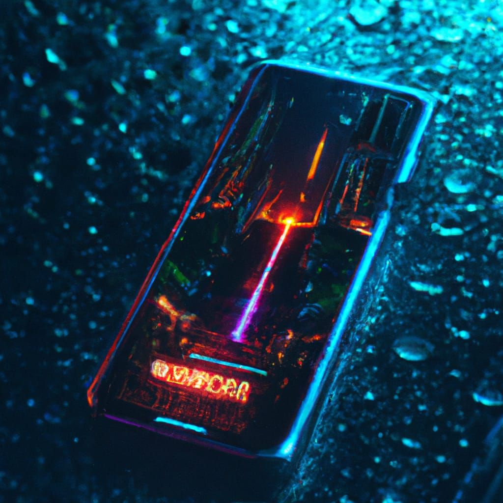 Cyberpunk IPhone in Neon Hues