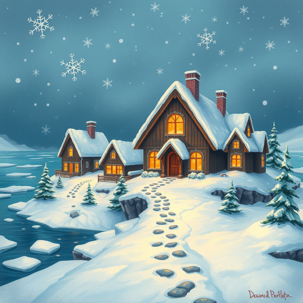 North Pole Houses in Winter Wonderland Style