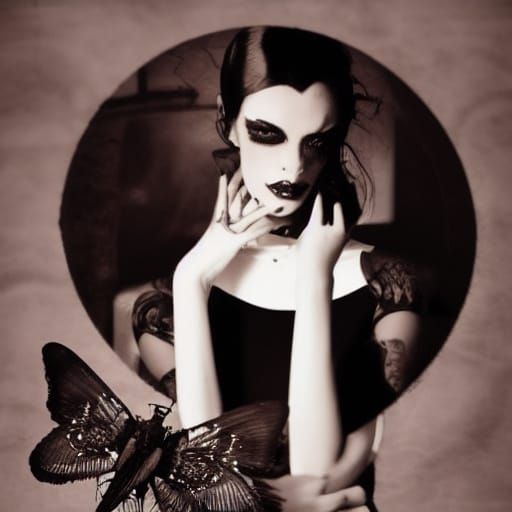 Ethereal Shadows in Amber Glow