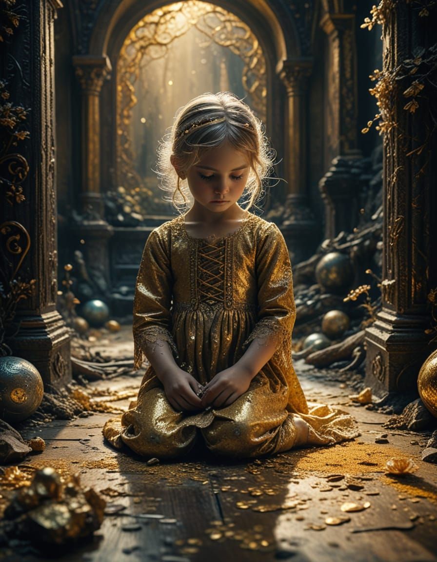 Whimsical Child in a Dreamlike Setting