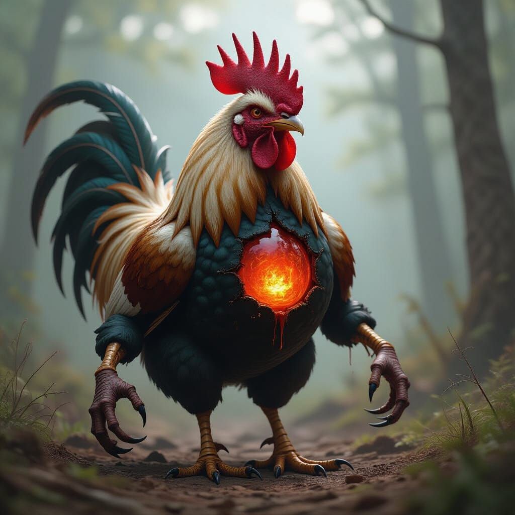 Revenant Rooster: Dark Fantasy Horror Monster