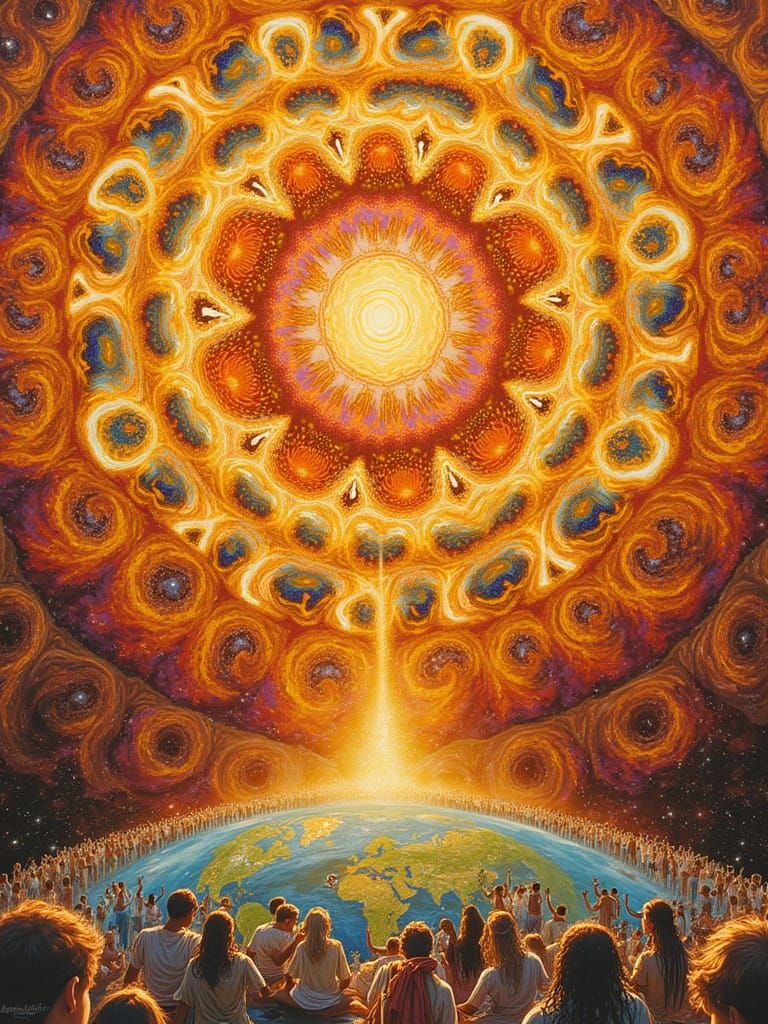 Cosmic Being of Light Shares Healing Energy Above Earth