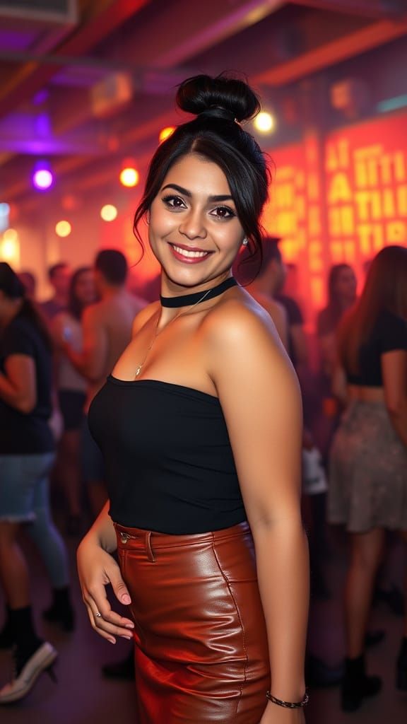 Cinematic Portrait of a Latina at a Party