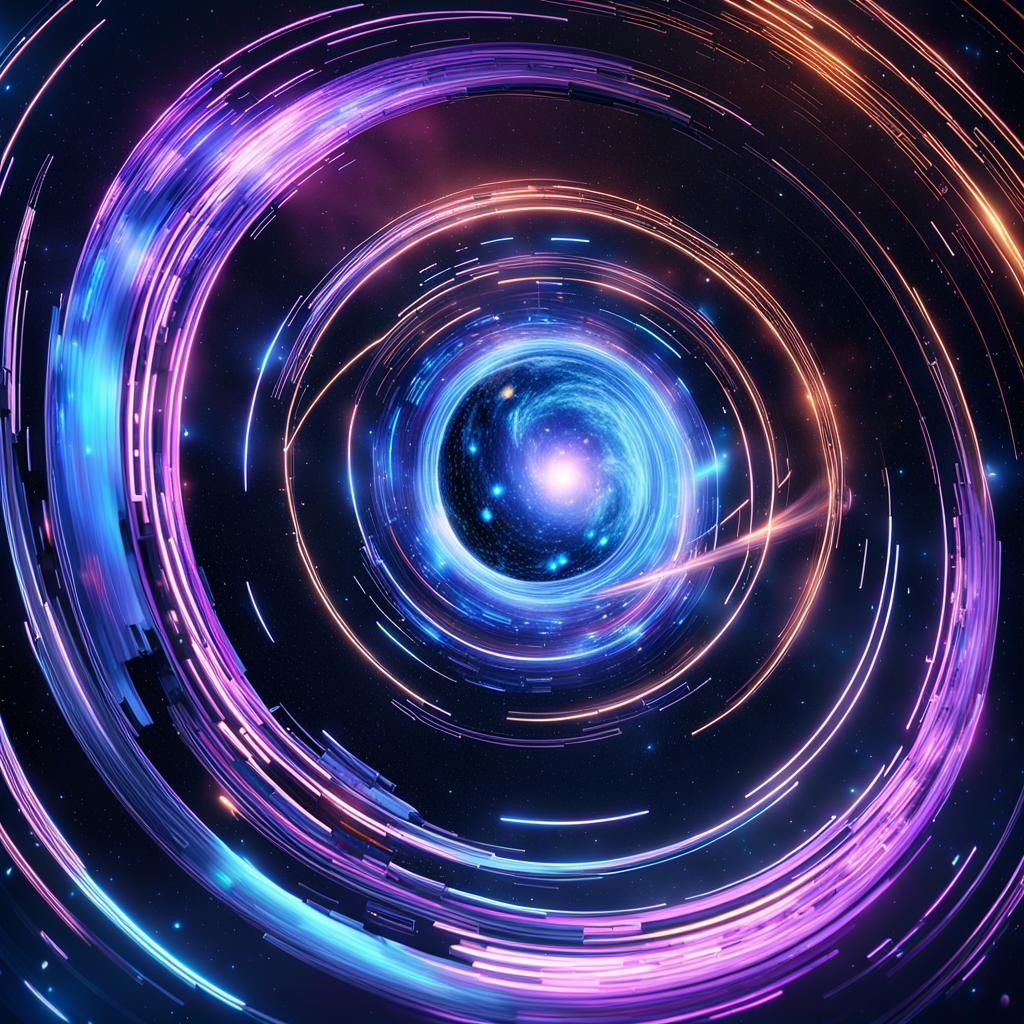 Engine Hurtling Through a Galaxy Cosmos