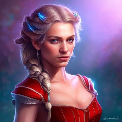 Hyperdetailed Portrait of a Princess in Art Nouveau Style