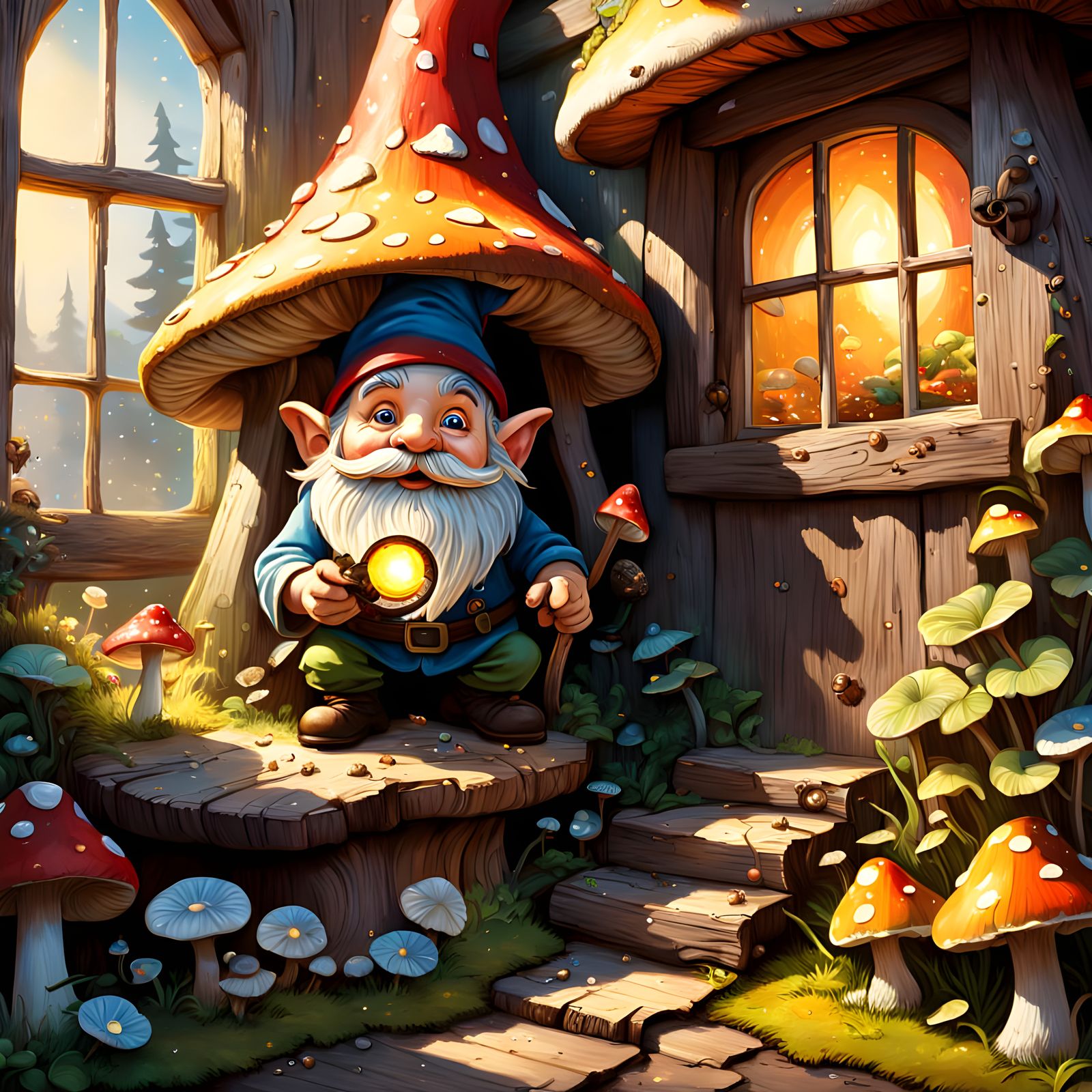 Whimsical Mushroom Cottage in Detail
