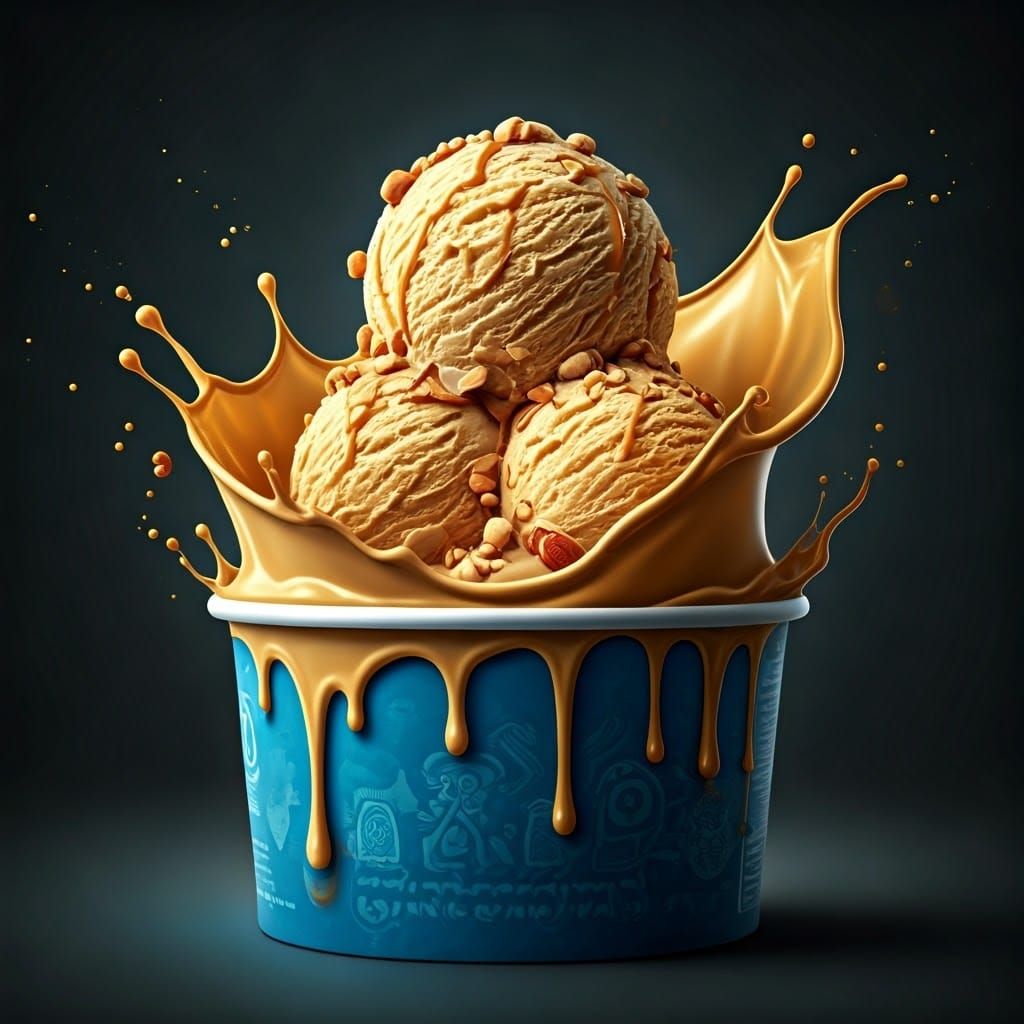 Vibrant Silan Ice Cream Masterpiece in Graffiti Art Style