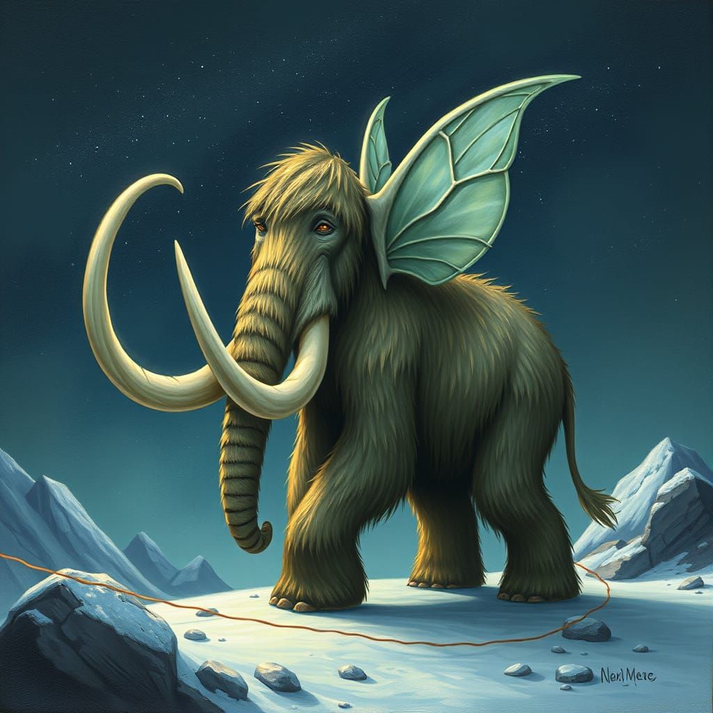 Fairy Mammoth in Whimsical Art