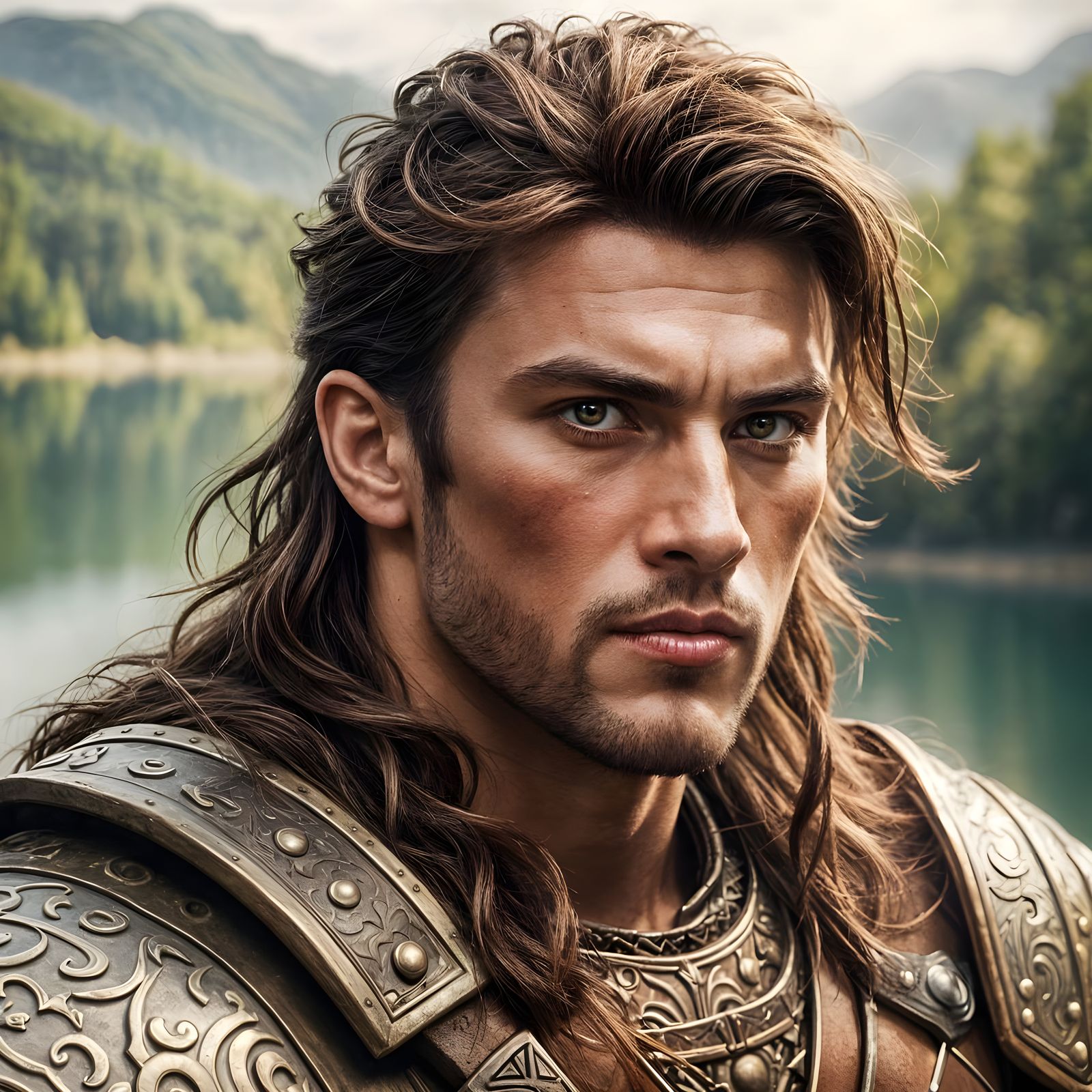 Attractive Young Barbarian Portrait in 8K Resolution