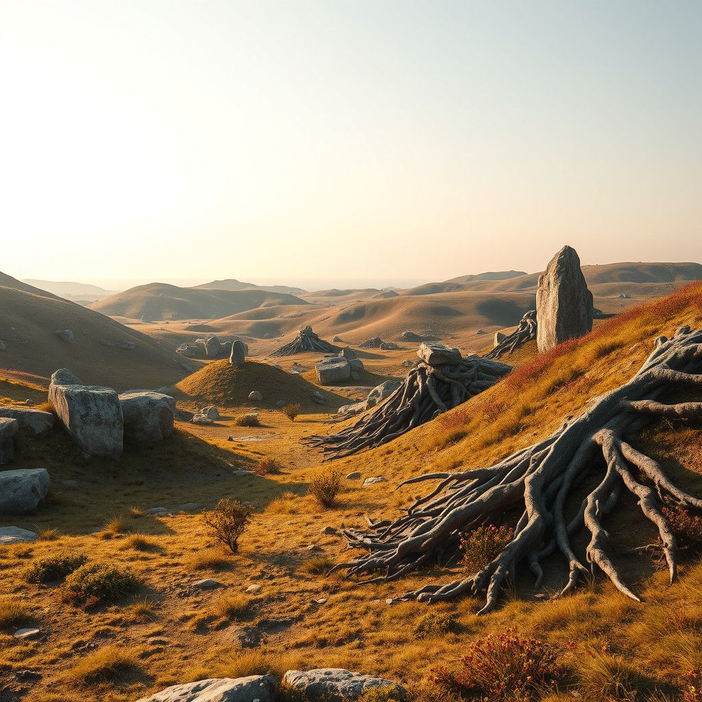 Photorealistic Land Art Installation in Natural Landscape