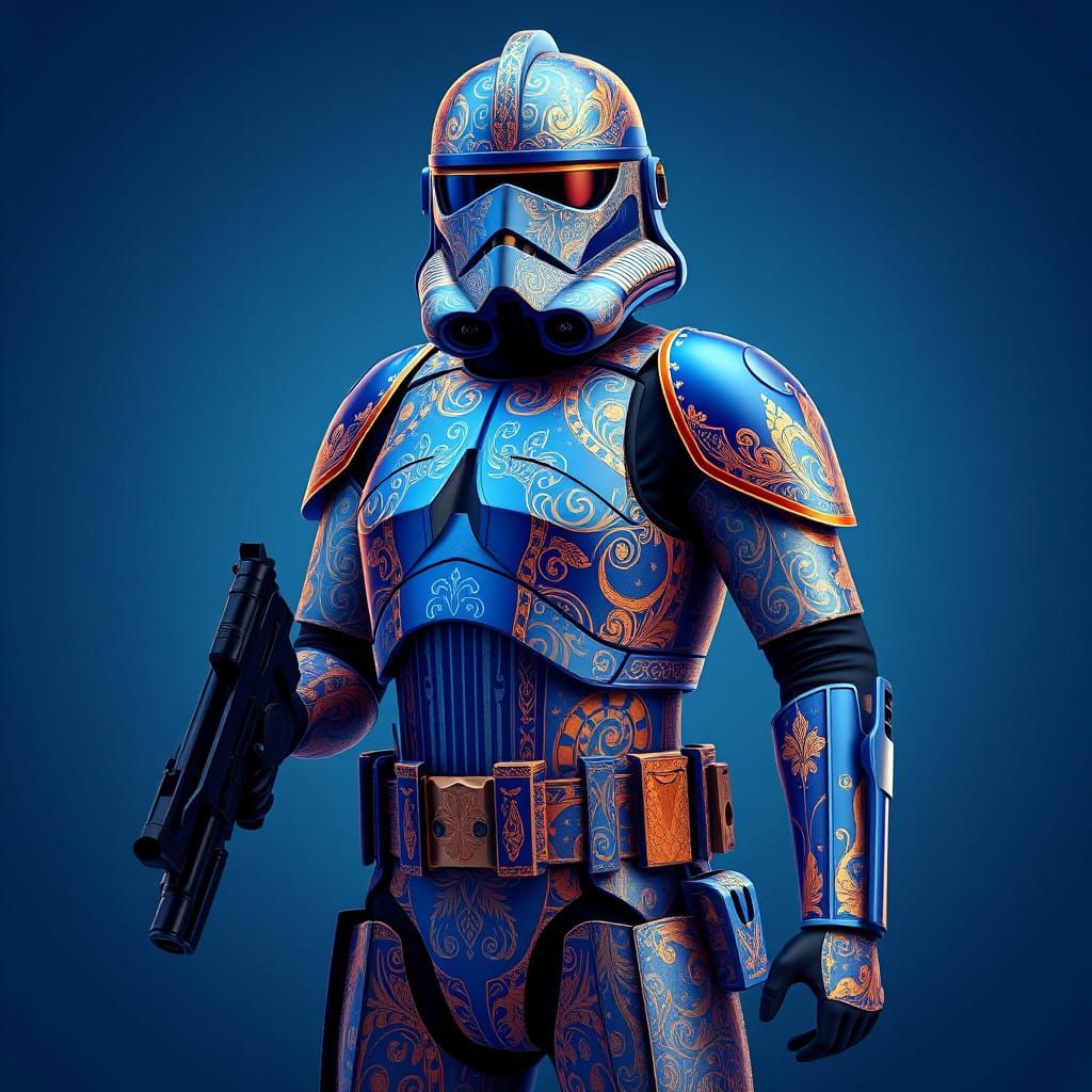 Clone Trooper with William Morris Patterns