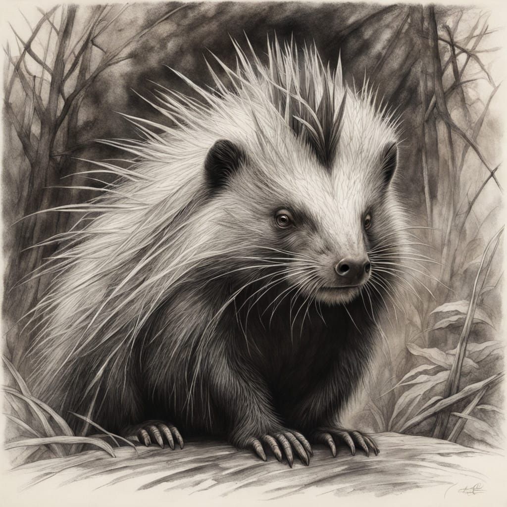 Majestic North American Porcupine in Earthy Terrain