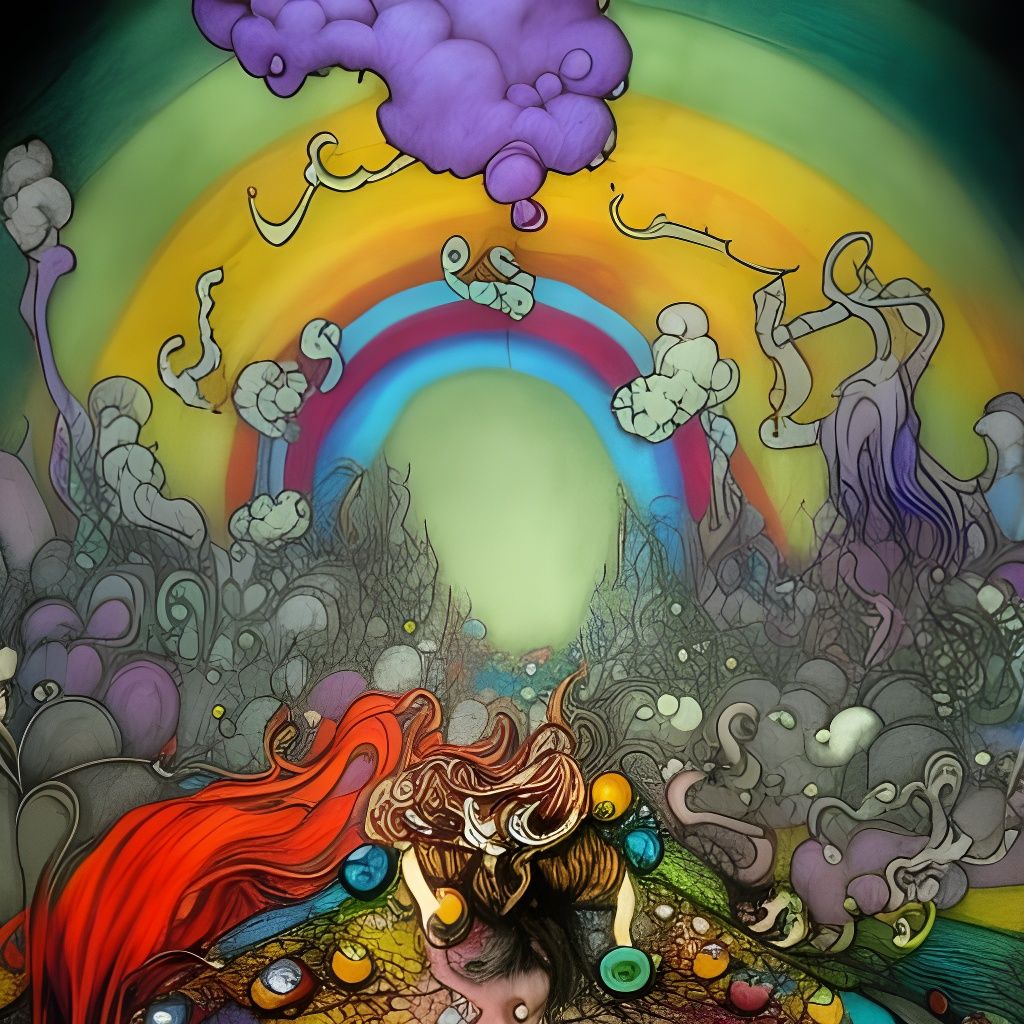 Creatures Dancing in Cyberpunk Graffiti Style