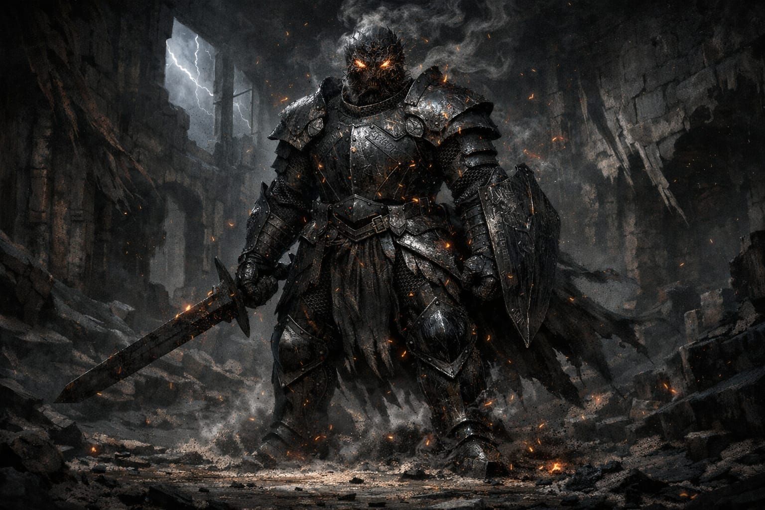 Ash-Forged Knight Elemental Warrior