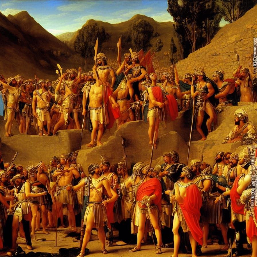 Alexander the Great's Speech: A Renaissance Painting