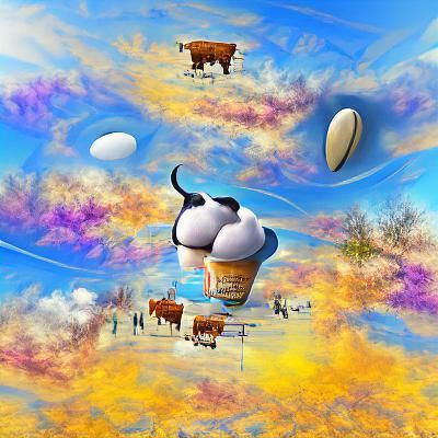 Surreal Sky Udders in Detailed Digital Painting