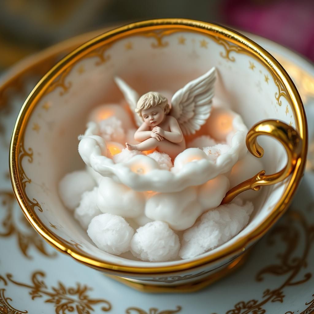 Teacup Heaven: Miniature Angel Fantasy Art