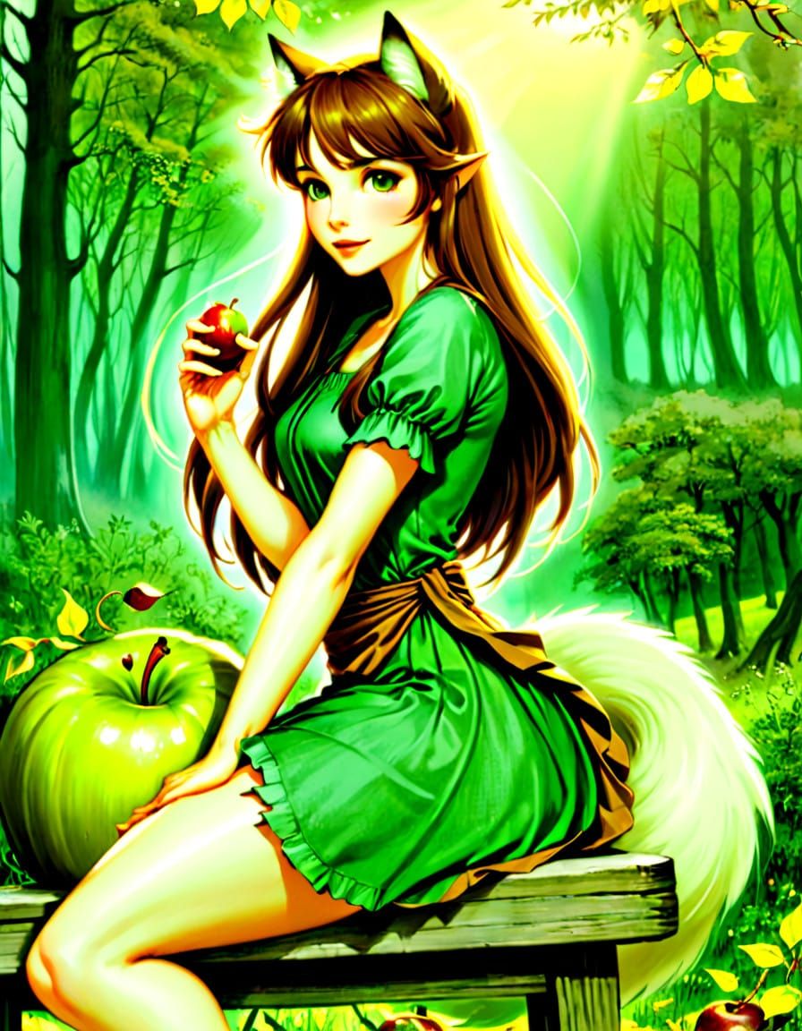 brown haired fox girl