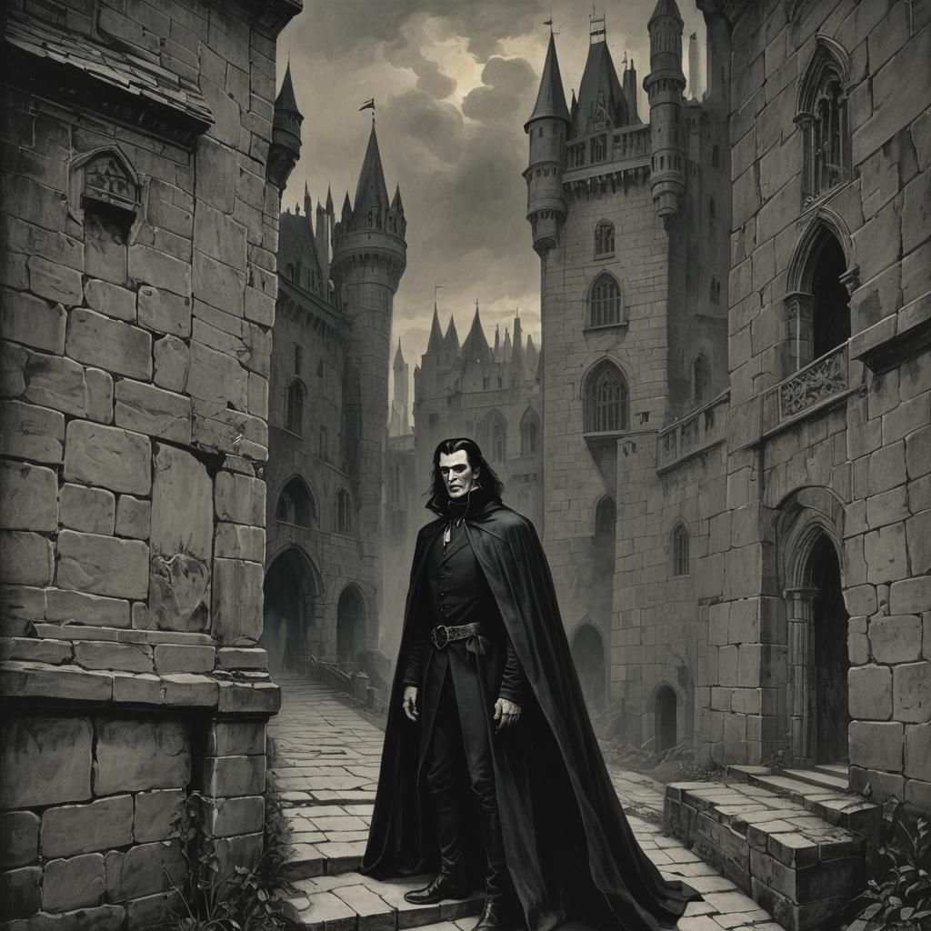 Count Dracula, Lord of Vampires: Woodcut Style