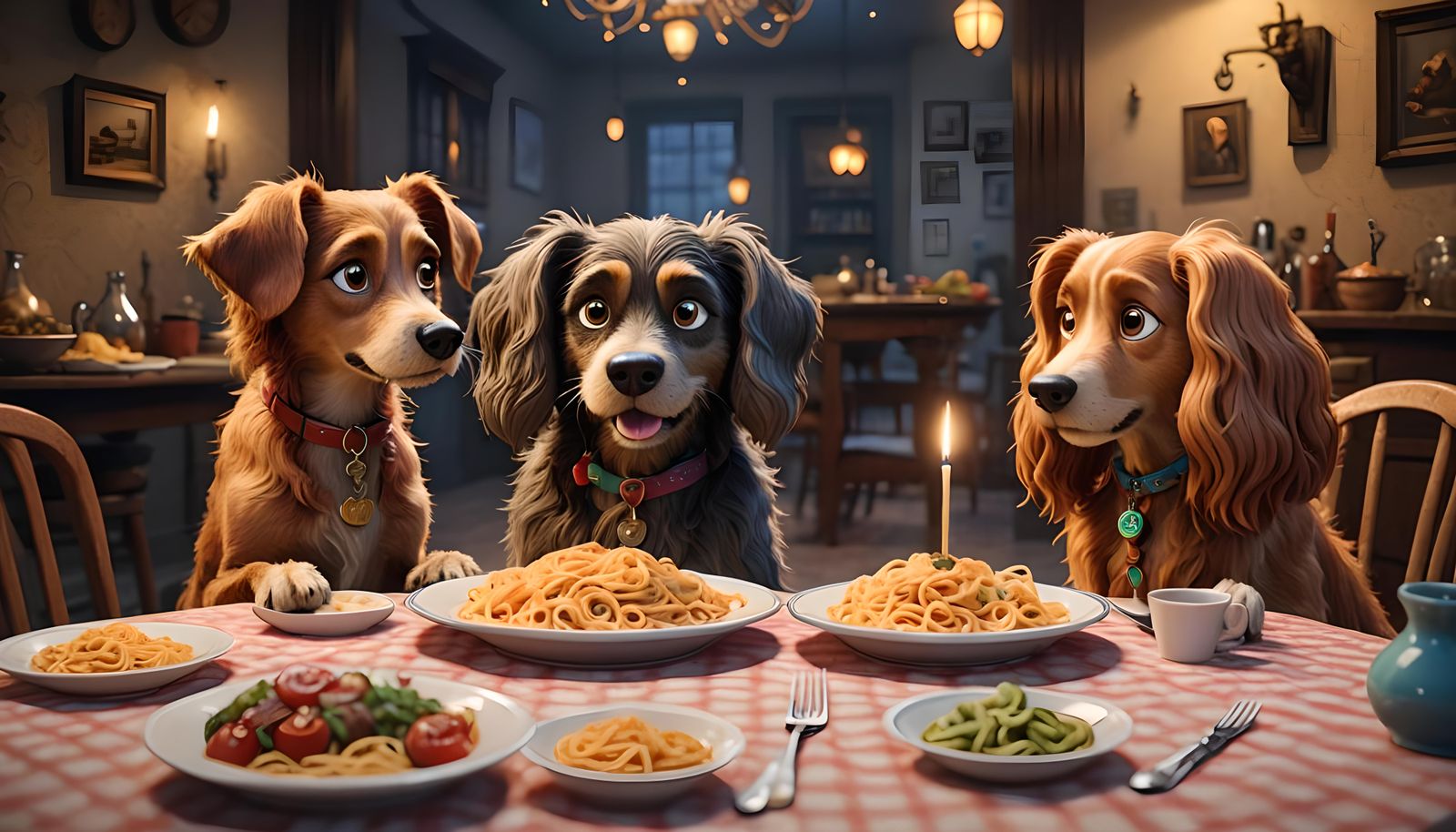 Lady and the Tramp: Romantic Dinner in 3D