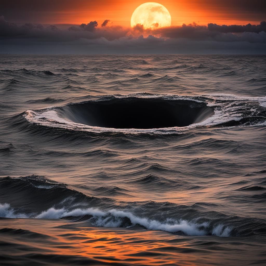 Black Hole Consumes Hurricane at Sunrise