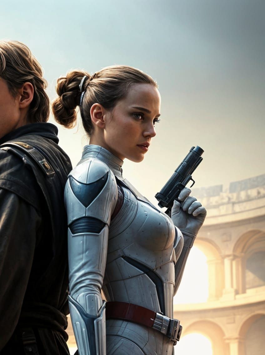 Defenders in the Arena: A Star Wars Scene